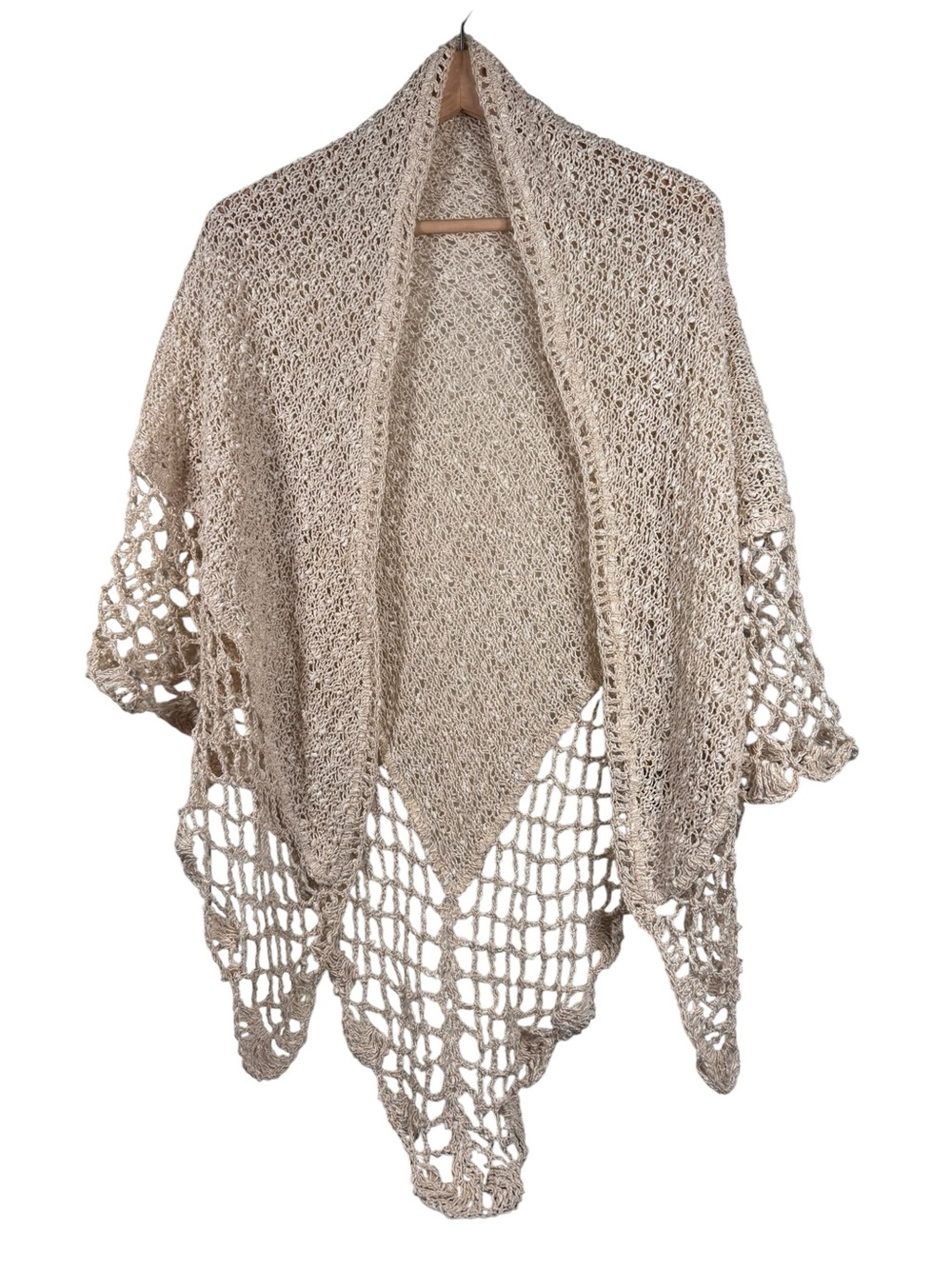 Pallas 100% Pure Irish Linen Hand Loomed Shawl Lace Triangle Scarf Wrap